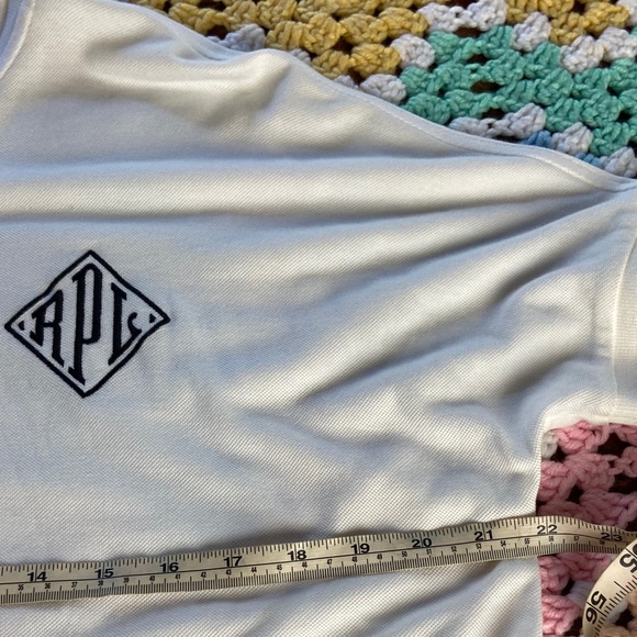 NWOT Polo Ralph Lauren Cream White Shirt hi-low monogram oversized embroidered s - Picture 8 of 9